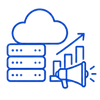 cloud data marketing icon