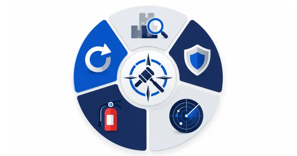NIST CSF 2.0 六大功能圓輪示意圖,治理位於中心