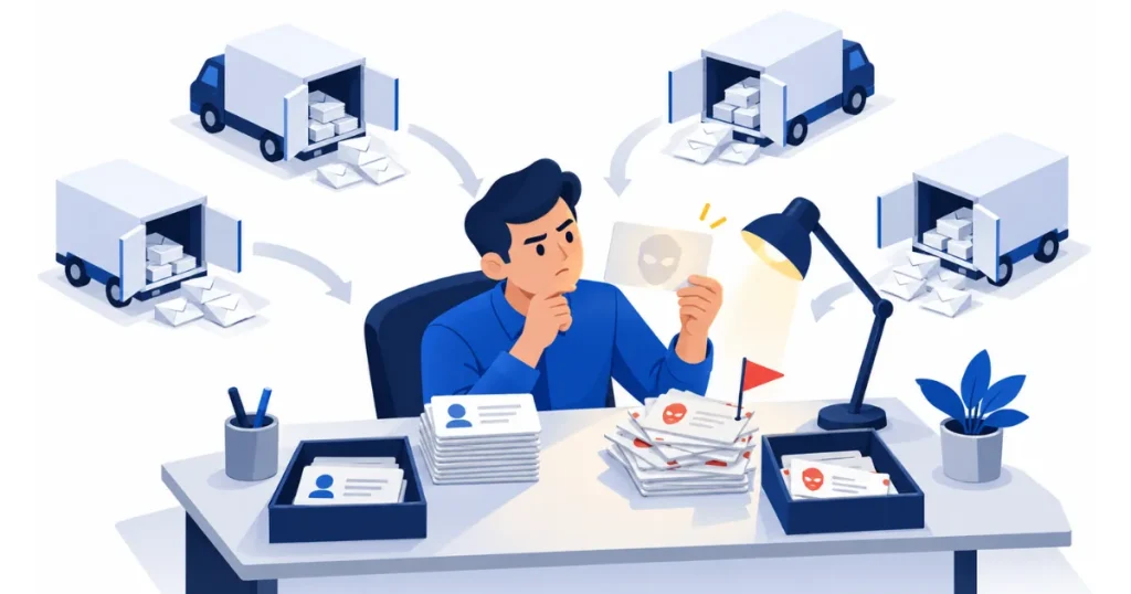 閱讀 DMARC 彙總報告示意圖,IT 人員分辨合法與可疑的寄信來源