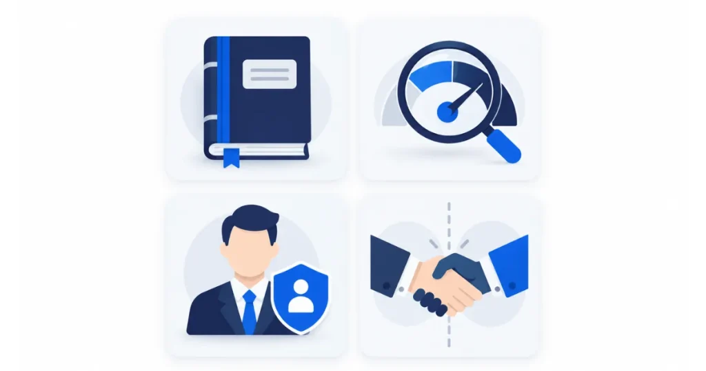 處理活動紀錄、影響評估、資料保護長與歐盟代理人四項義務示意圖